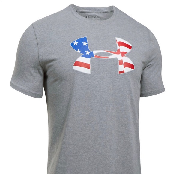 🆕 Under Armour Americana Patriotic Logo’d Tshirt - Picture 1 of 4